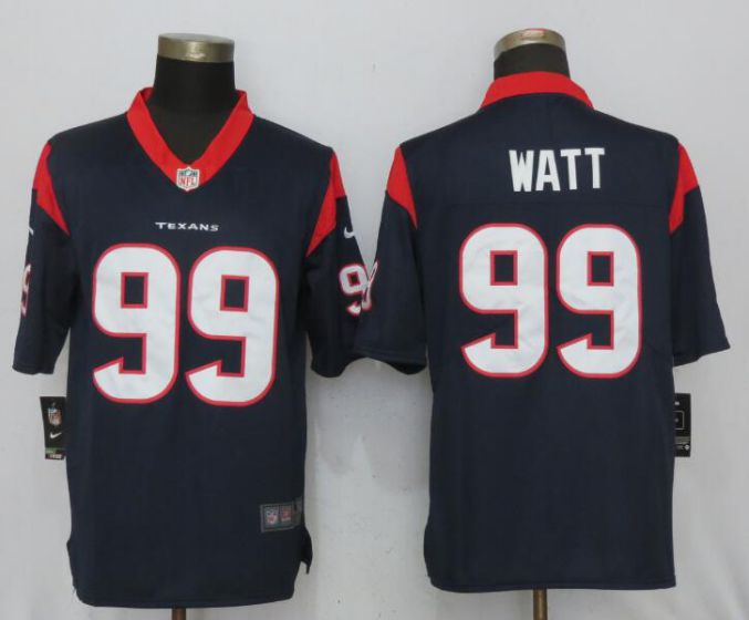 Men NFL Nike Houston Texans Texans #99 Watt Navy Blue 2017 Vapor Untouchable Limited jersey